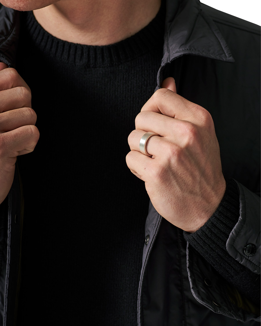 Hombres | Contemporary Creators | LE GRAMME | Ribbon Brushed Ring Sterling Silver 9g