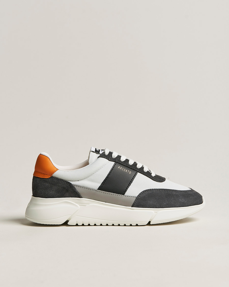 Hombres | Axel Arigato Genesis Vintage Runner Sneaker Light Grey/Black/Orange | Axel Arigato | Genesis Vintage Runner Sneaker Light Grey/Black/Orange