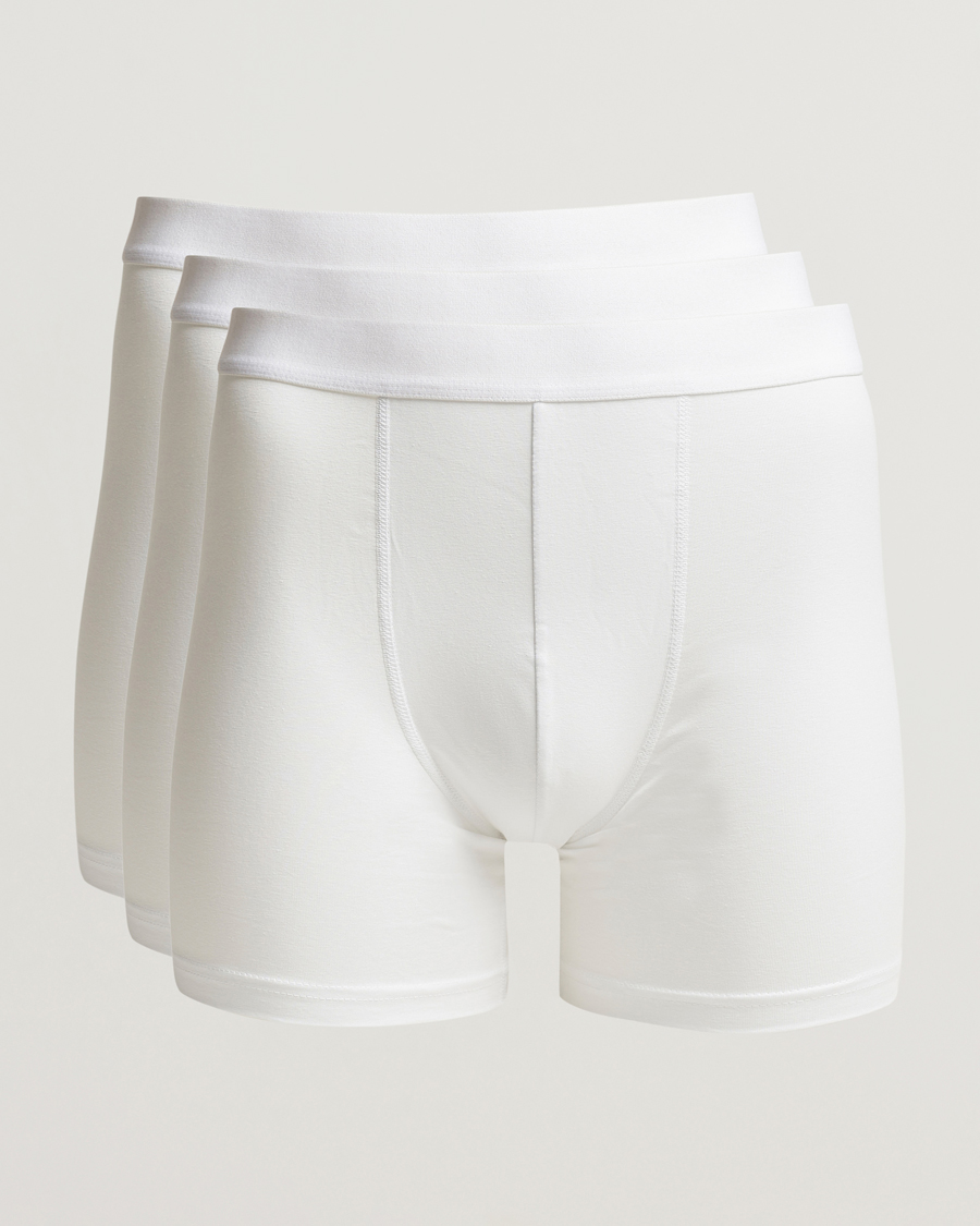 Hombres | Ropa interior y calcetines | Bread & Boxers | 3-Pack Long Boxer Brief White