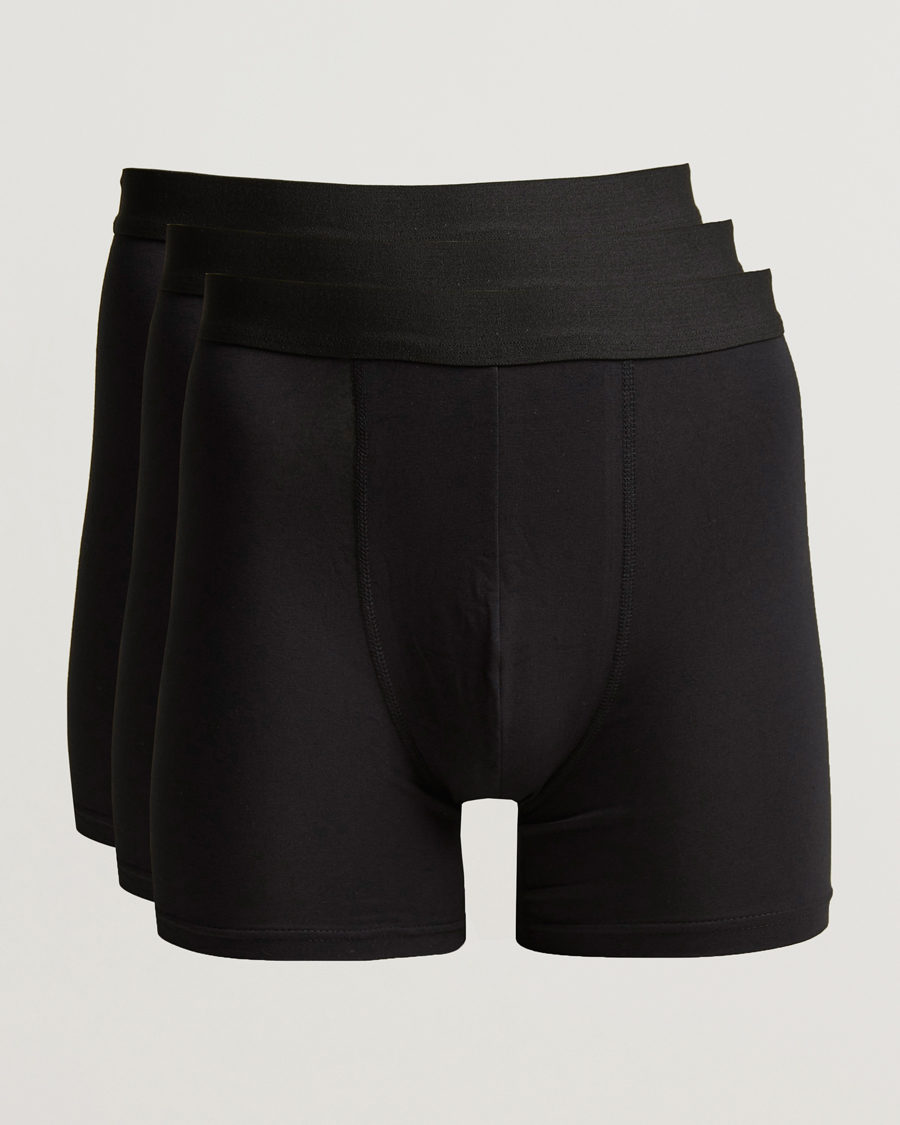 Hombres | Ropa interior y calcetines | Bread & Boxers | 3-Pack Long Boxer Brief Black