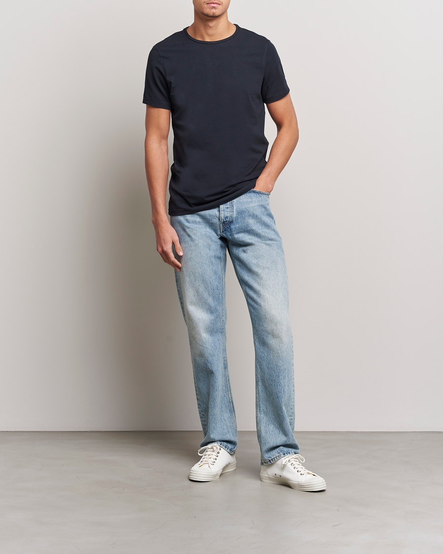 Hombres | Camisetas | Bread & Boxers | 2-Pack Crew Neck Tee Dark Navy