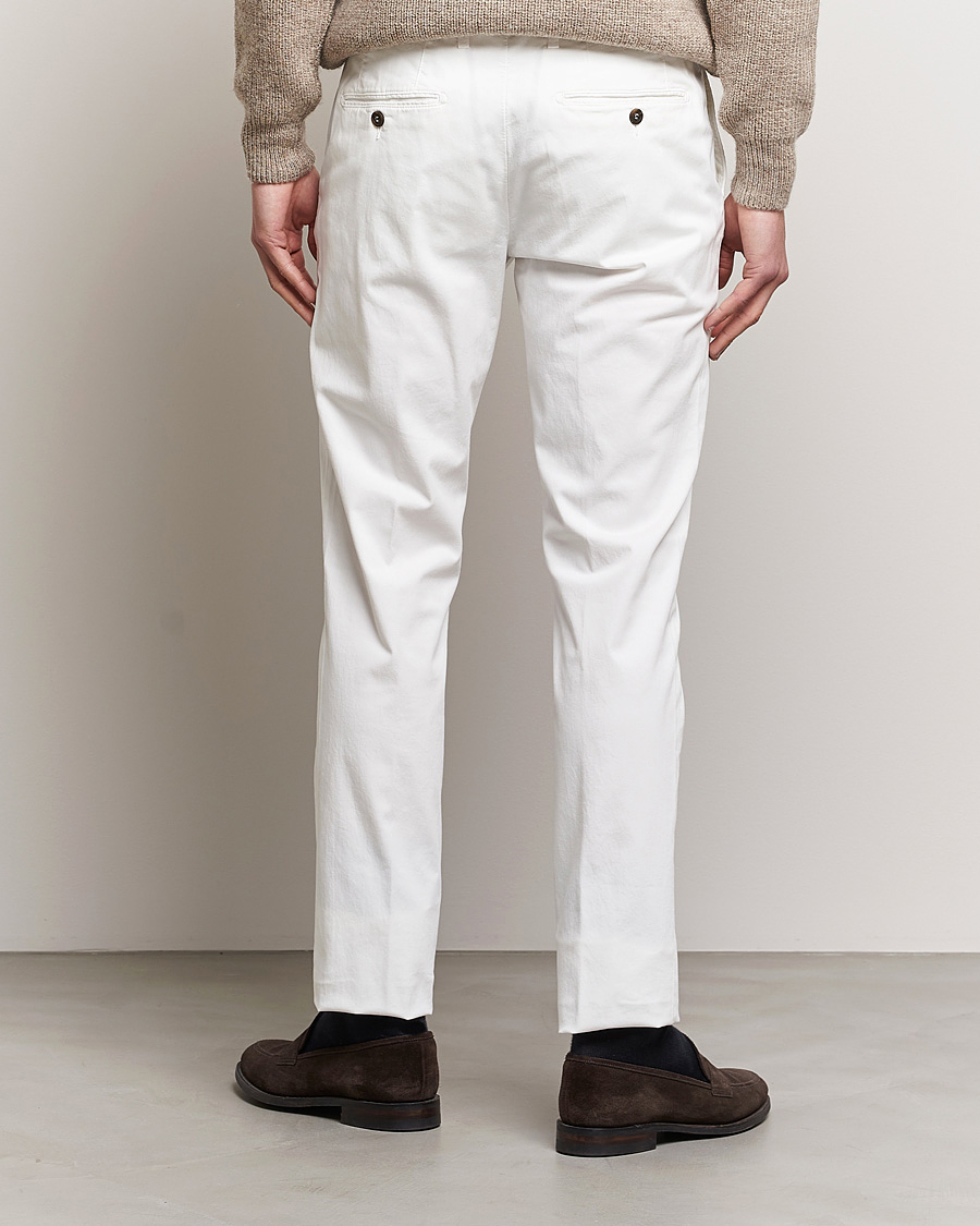 Hombres | Pantalones | Canali | Cotton Stretch Chinos Optical White