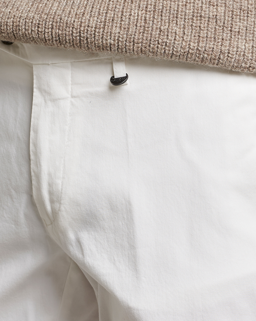Hombres | Pantalones | Canali | Cotton Stretch Chinos Optical White
