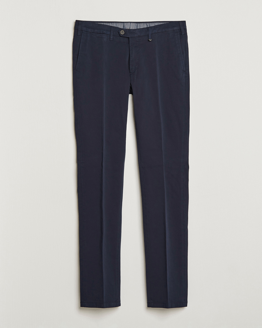 Hombres | Pantalones | Canali | Cotton Stretch Chinos Navy