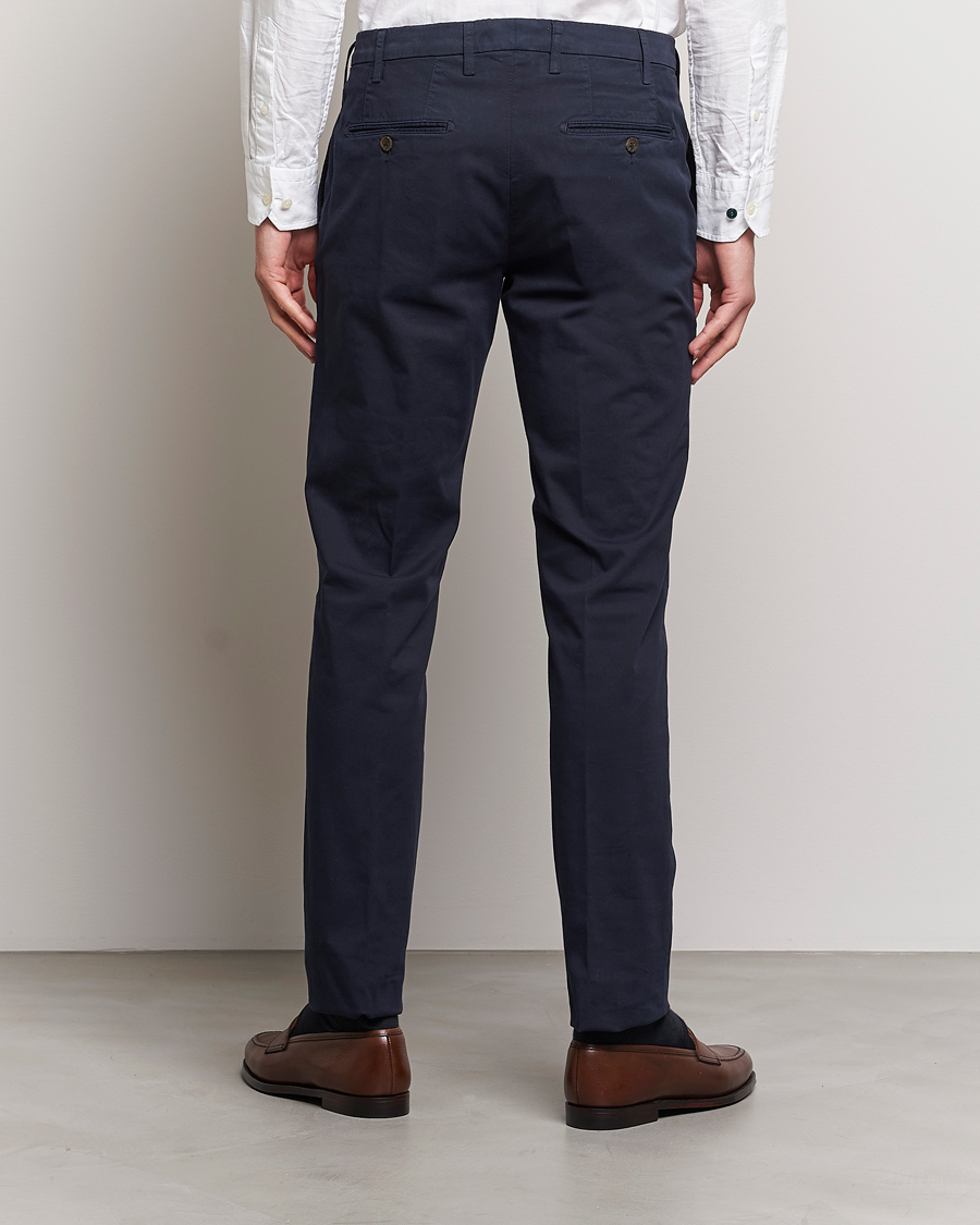 Hombres | Pantalones | Canali | Cotton Stretch Chinos Navy
