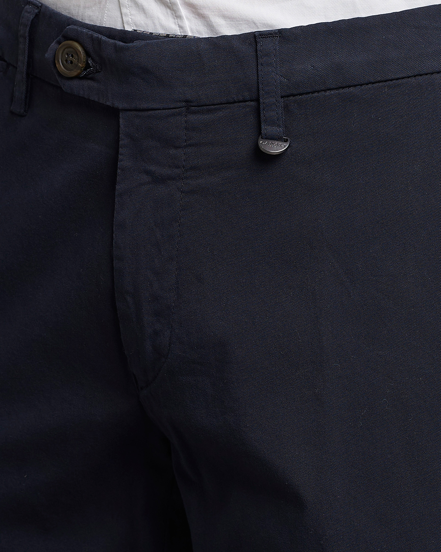 Hombres | Pantalones | Canali | Cotton Stretch Chinos Navy