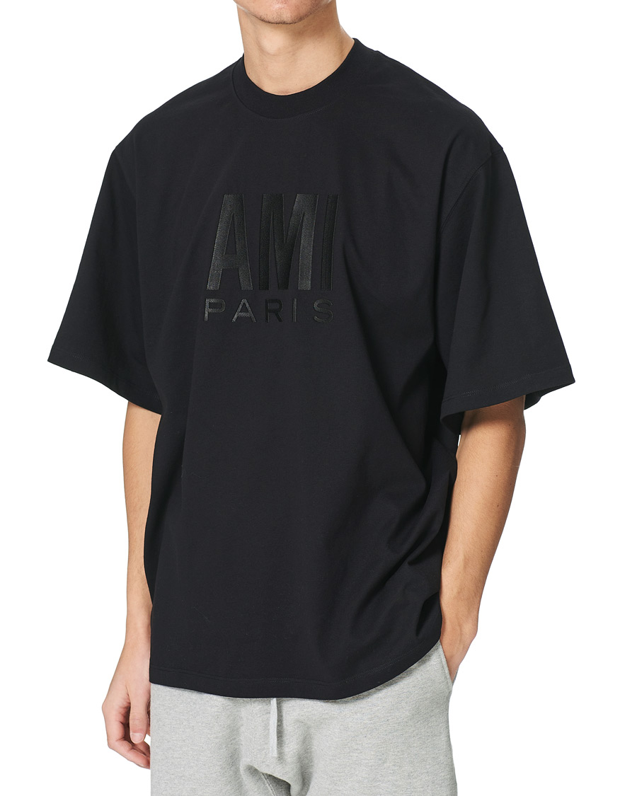 Hombres | Camisetas | AMI | Oversize Logo Tee Black