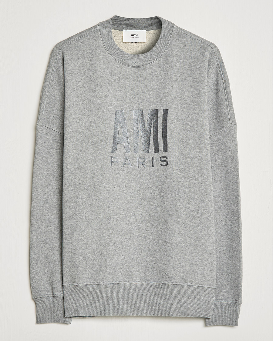 Hombres | Jerséis y prendas de punto | AMI | Oversize Logo Sweatshirt Heather Grey