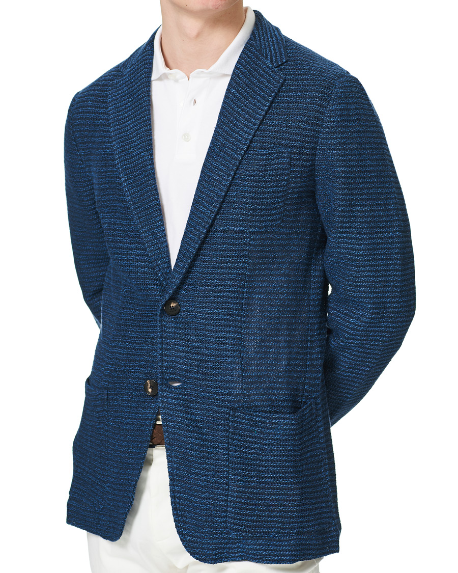 Hombres | Blazers | Etro | Jacquard Jersey Blazer Navy