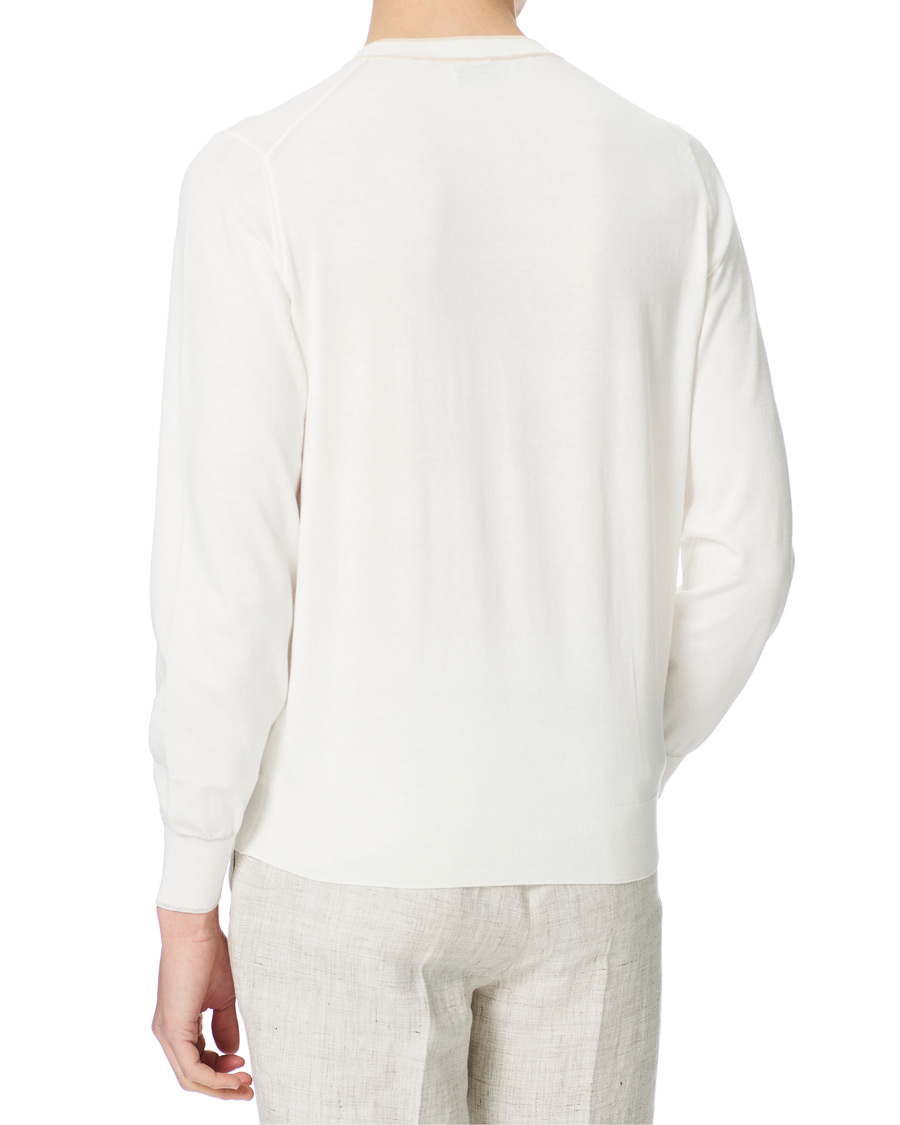 Hombres | Jerséis y prendas de punto | Brunello Cucinelli | Contrast Collar Crew Neck Sweater Panama