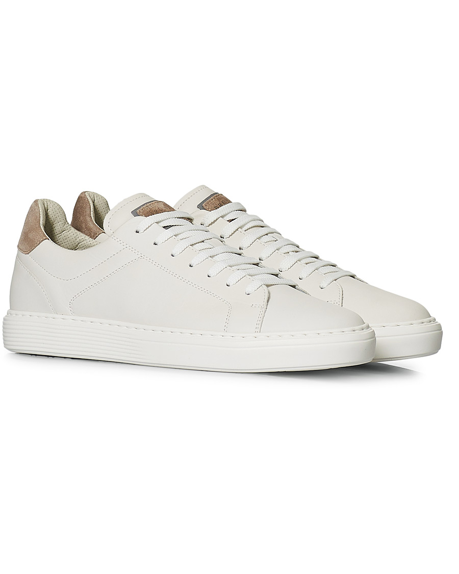 Hombres | Brunello Cucinelli Plain Sneaker White Calf | Brunello Cucinelli | Plain Sneaker White Calf