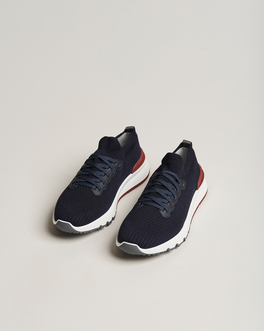 Hombres |  | Brunello Cucinelli | Mesh Running Sneakers Navy