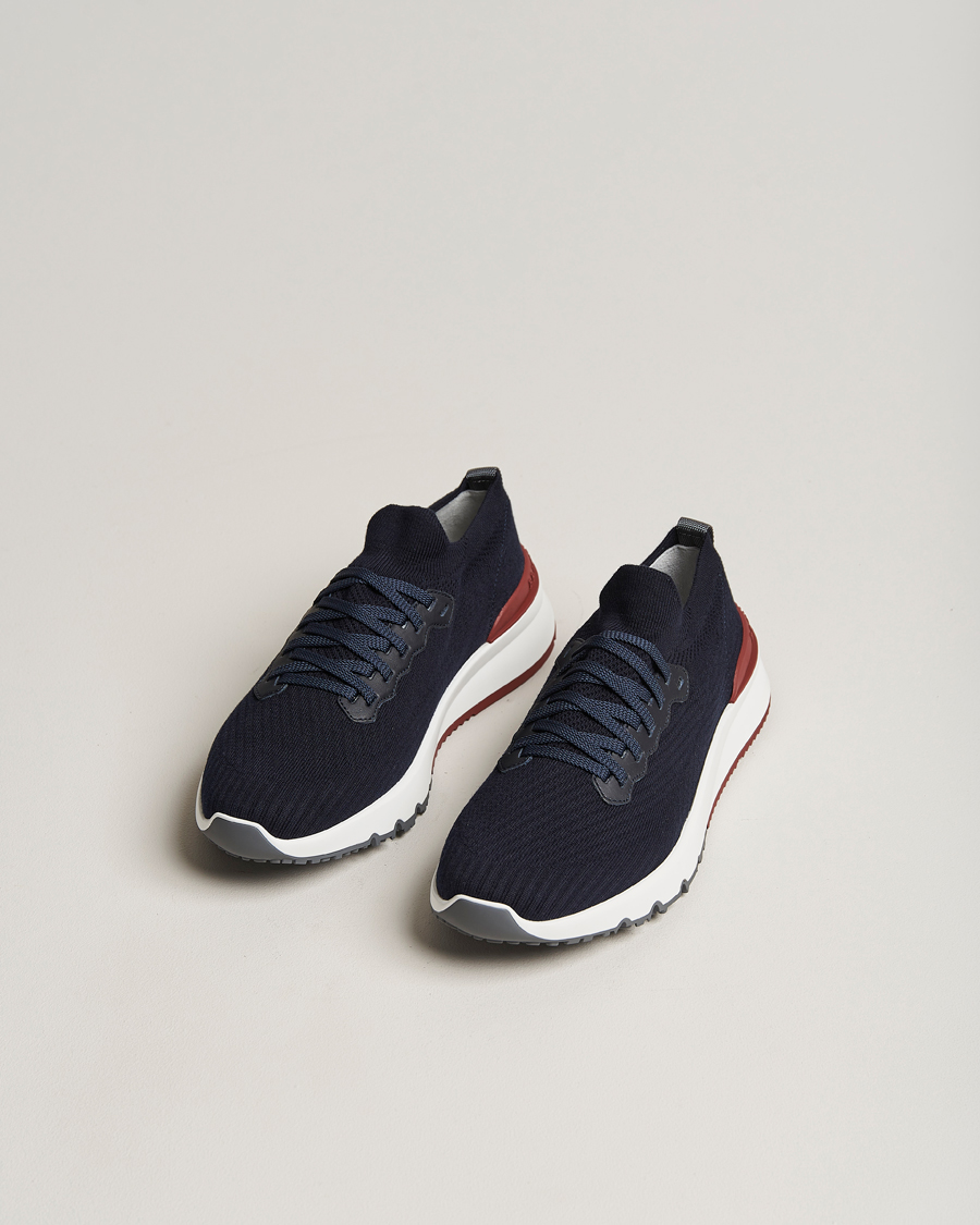 Hombres | Zapatillas | Brunello Cucinelli | Mesh Running Sneakers Navy
