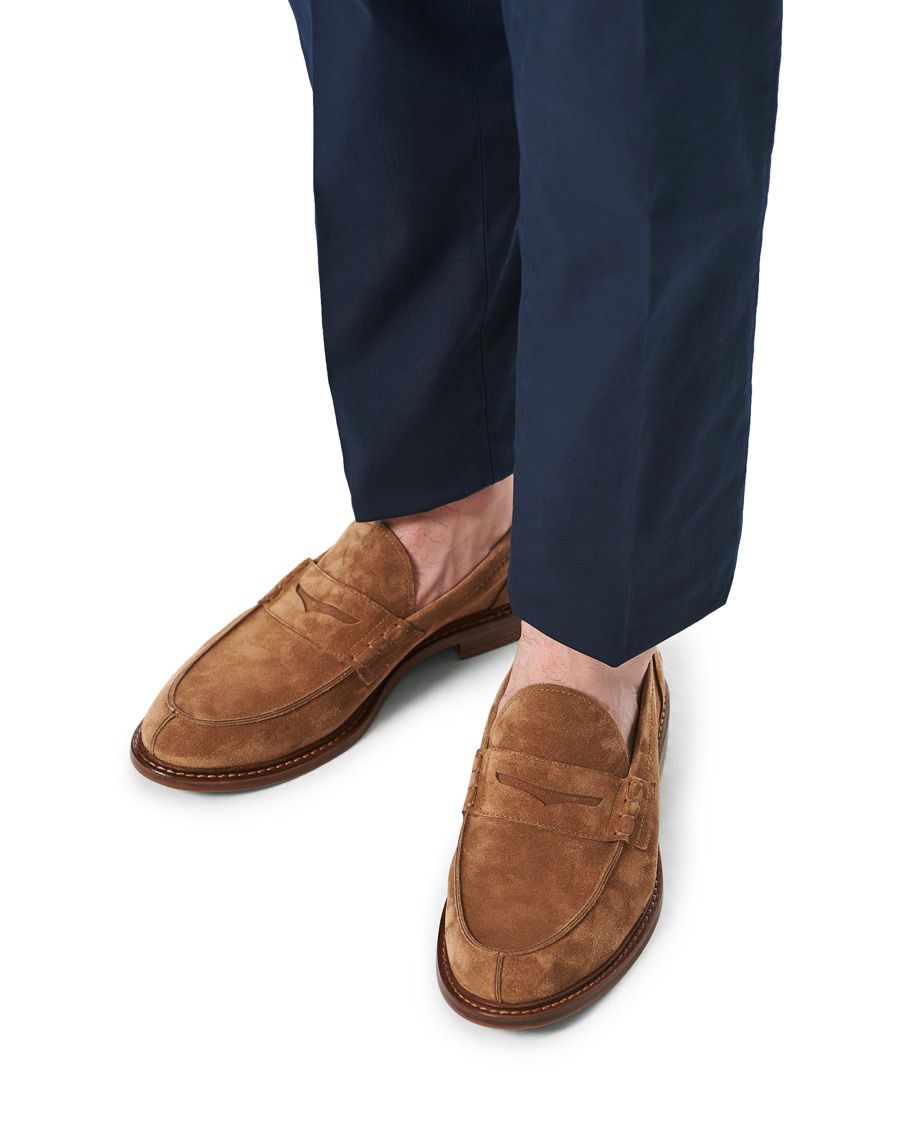 Hombres | Brunello Cucinelli Penny Loafer Brown Suede | Brunello Cucinelli | Penny Loafer Brown Suede