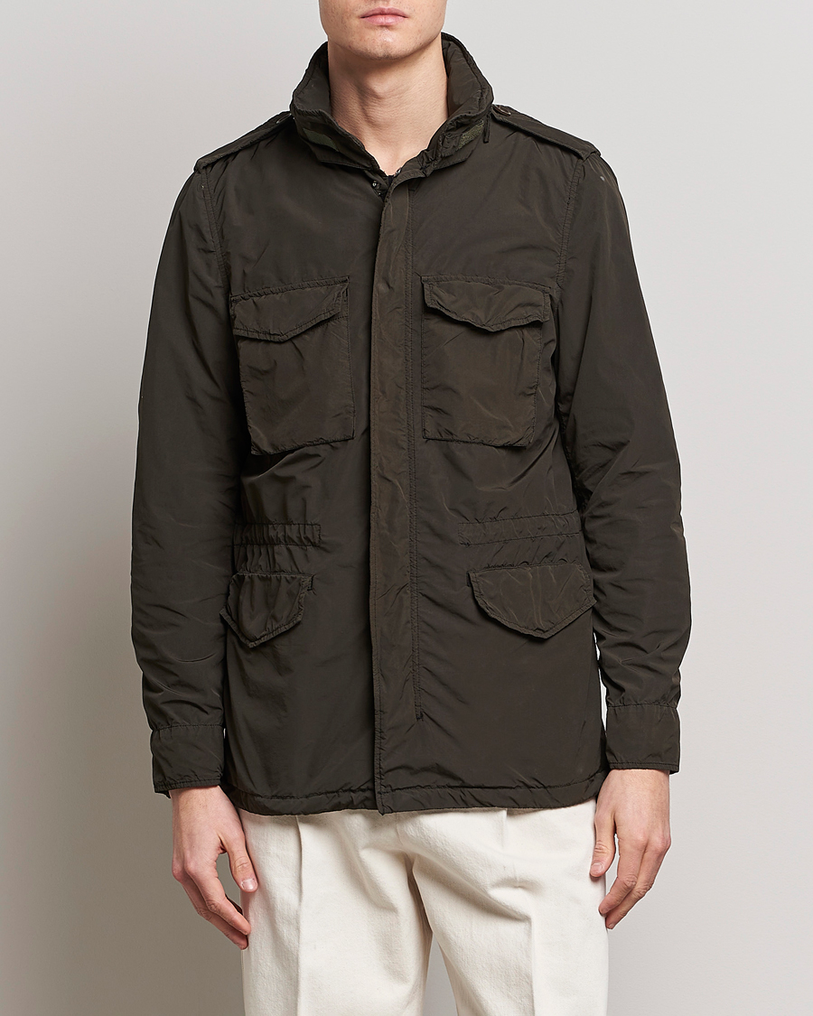Hombres | Abrigos y chaquetas | Aspesi | Giubotto Garment Dyed Field Jacket Dark Military