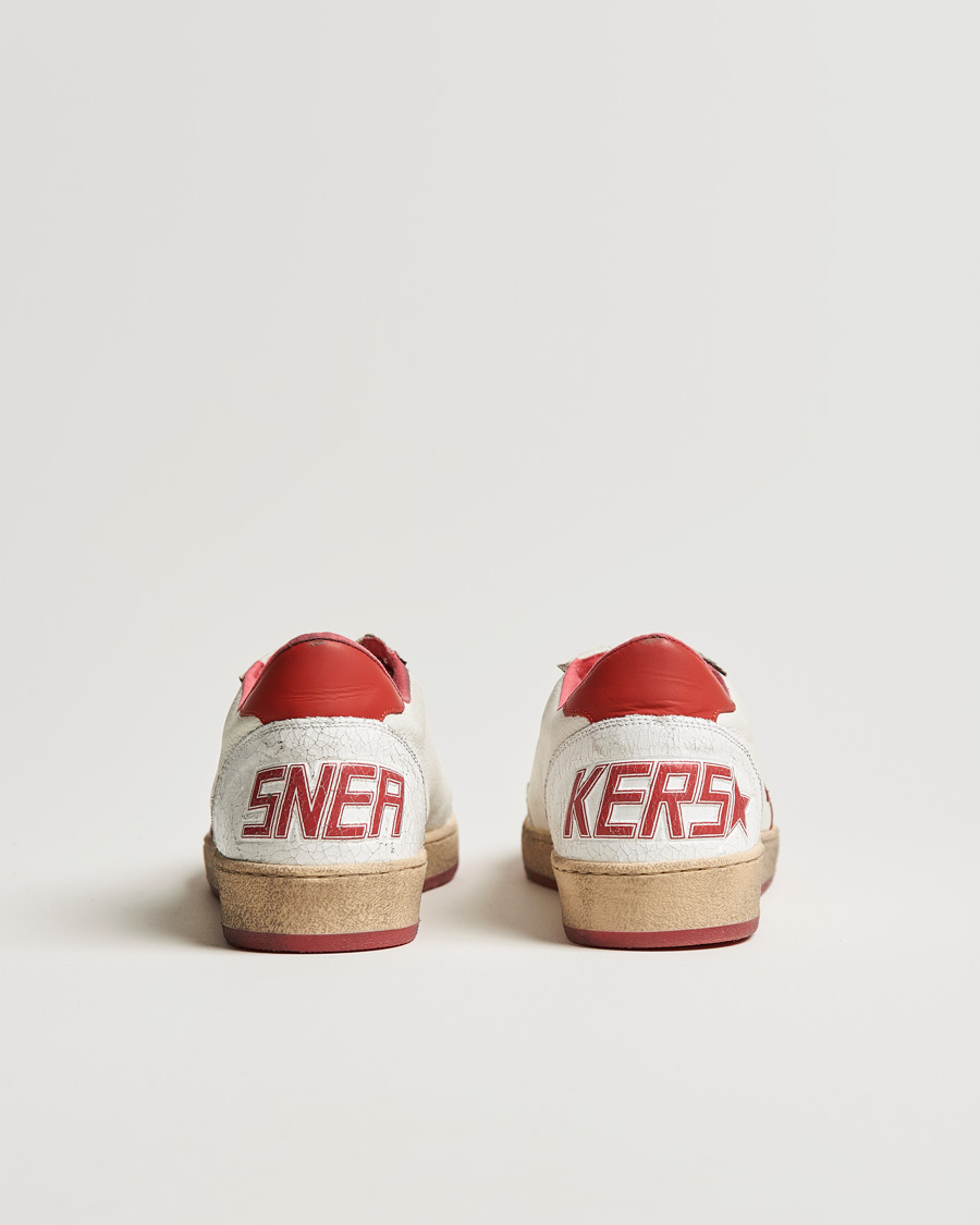 Hombres | Golden Goose Deluxe Brand Ball Star Sneakers White/Red | Golden Goose | Deluxe Brand Ball Star Sneakers White/Red