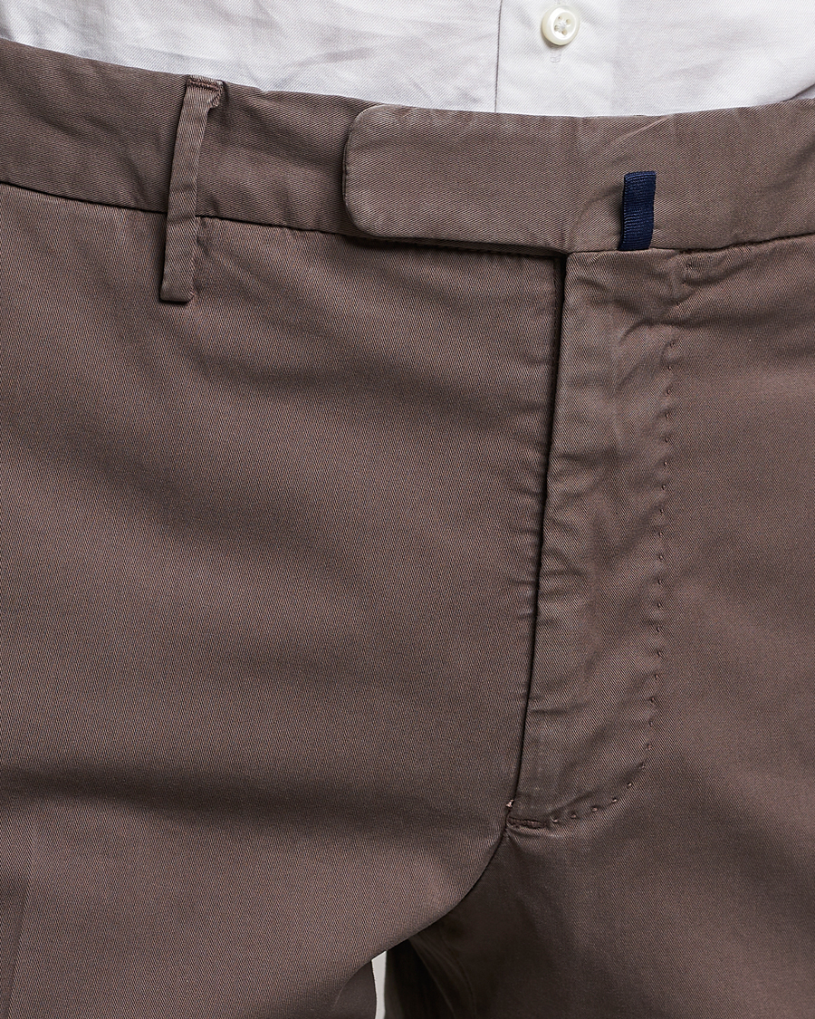 Hombres | Pantalones | Incotex | Slim Fit Comfort Chinos Dark Brown