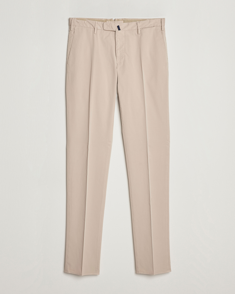 Hombres | Pantalones | Incotex | Slim Fit Comfort Chinos Light Grey