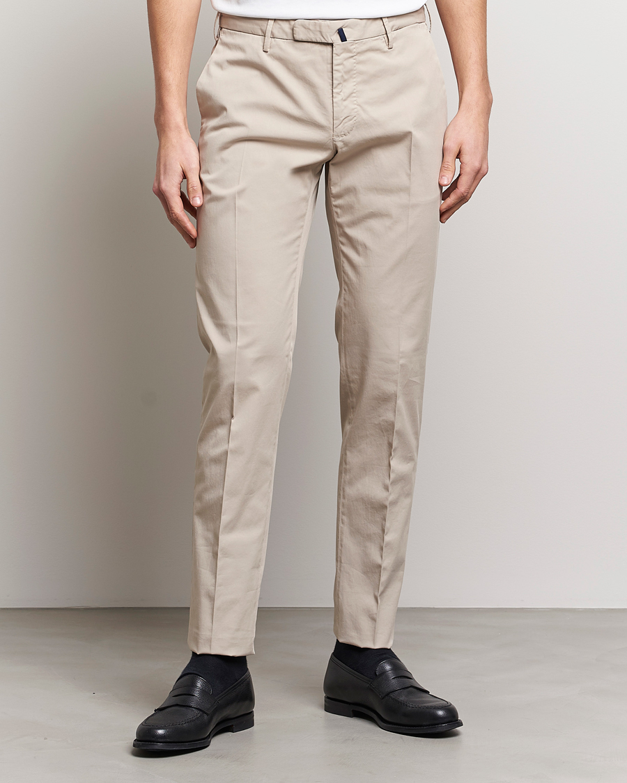 Hombres | Pantalones | Incotex | Slim Fit Comfort Chinos Light Grey