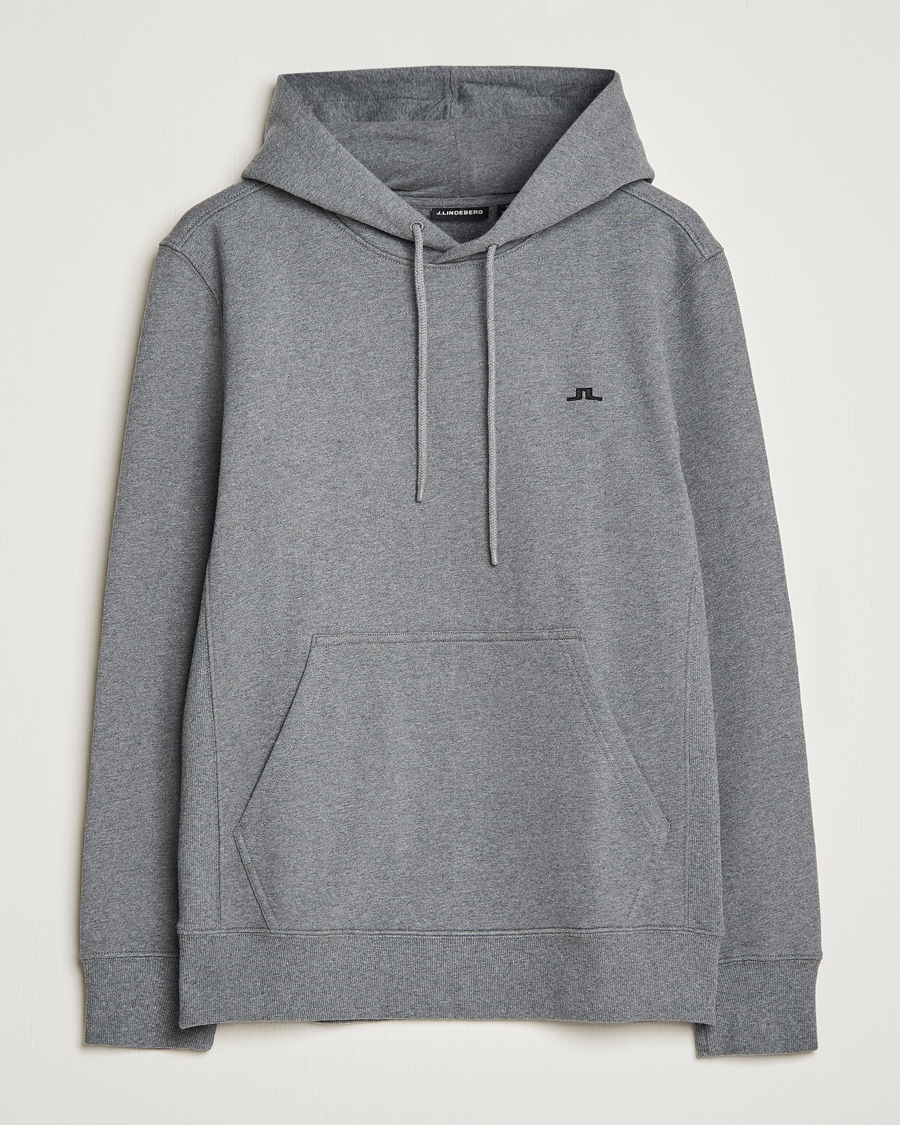 Hombres | Jerséis y prendas de punto | J.Lindeberg | Cal Sweat Hoodie Grey Melange