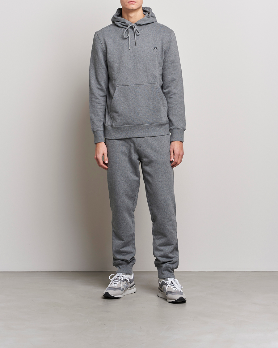 Hombres | Jerséis y prendas de punto | J.Lindeberg | Cal Sweat Hoodie Grey Melange