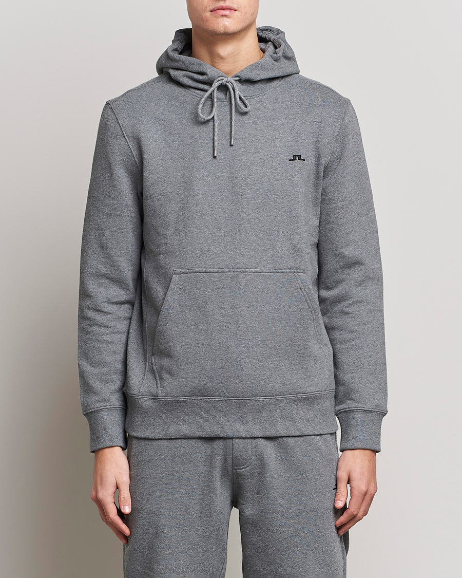 Hombres | Jerséis y prendas de punto | J.Lindeberg | Cal Sweat Hoodie Grey Melange