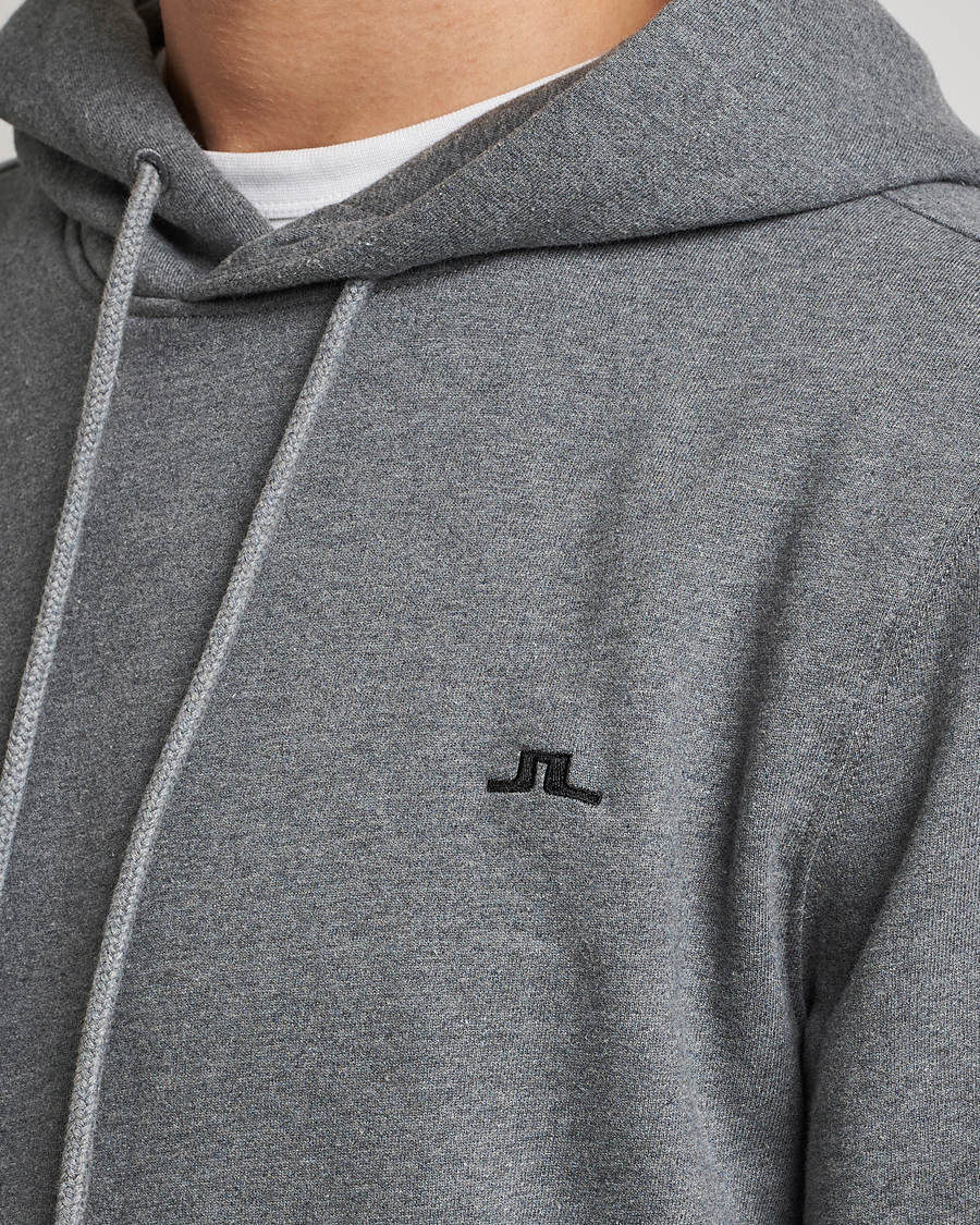 Hombres | Jerséis y prendas de punto | J.Lindeberg | Cal Sweat Hoodie Grey Melange