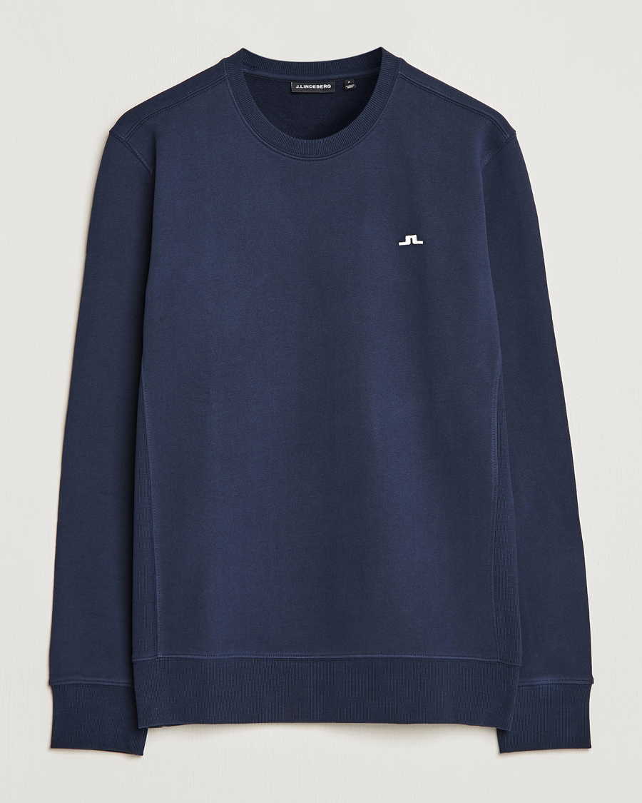 Hombres | Jerséis y prendas de punto | J.Lindeberg | Cal Crew Neck Sweat Navy