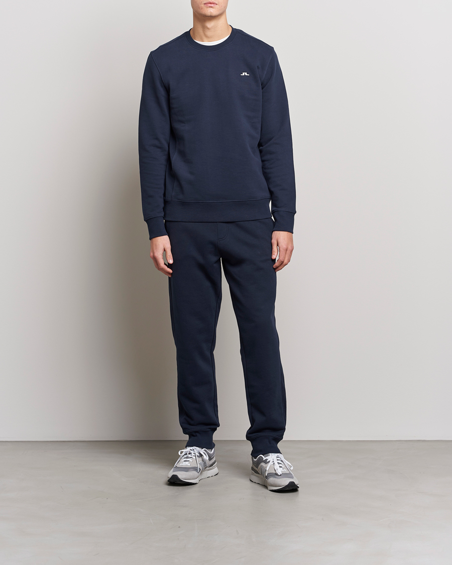 Hombres | Jerséis y prendas de punto | J.Lindeberg | Cal Crew Neck Sweat Navy