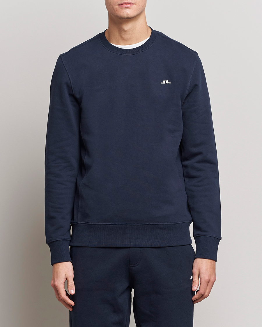 Hombres | Jerséis y prendas de punto | J.Lindeberg | Cal Crew Neck Sweat Navy