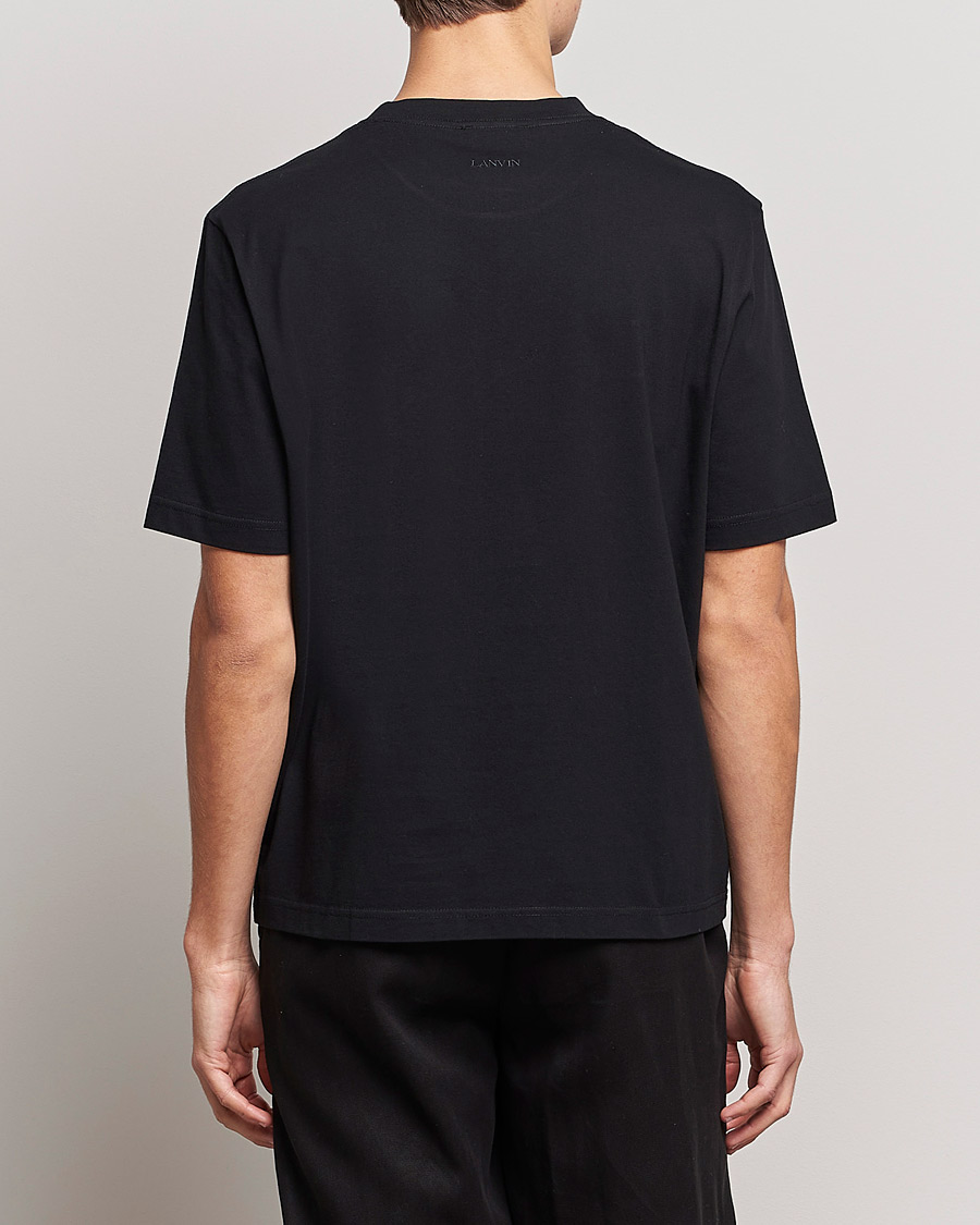 Hombres | Camisetas | Lanvin | Embroidered Tonal Logo T-Shirt Black