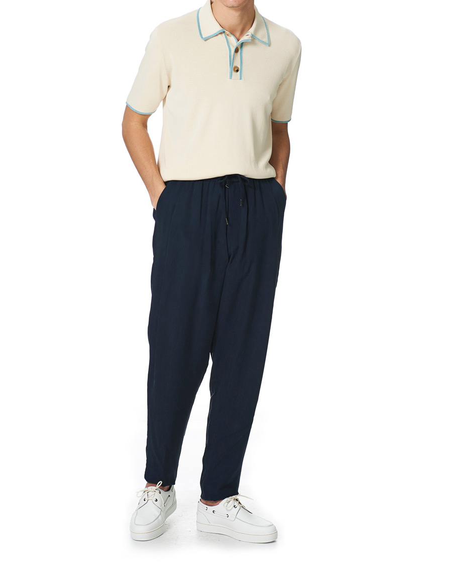 Hombres | Polos | Lanvin | Knitted Short Sleeve Polo Ecru