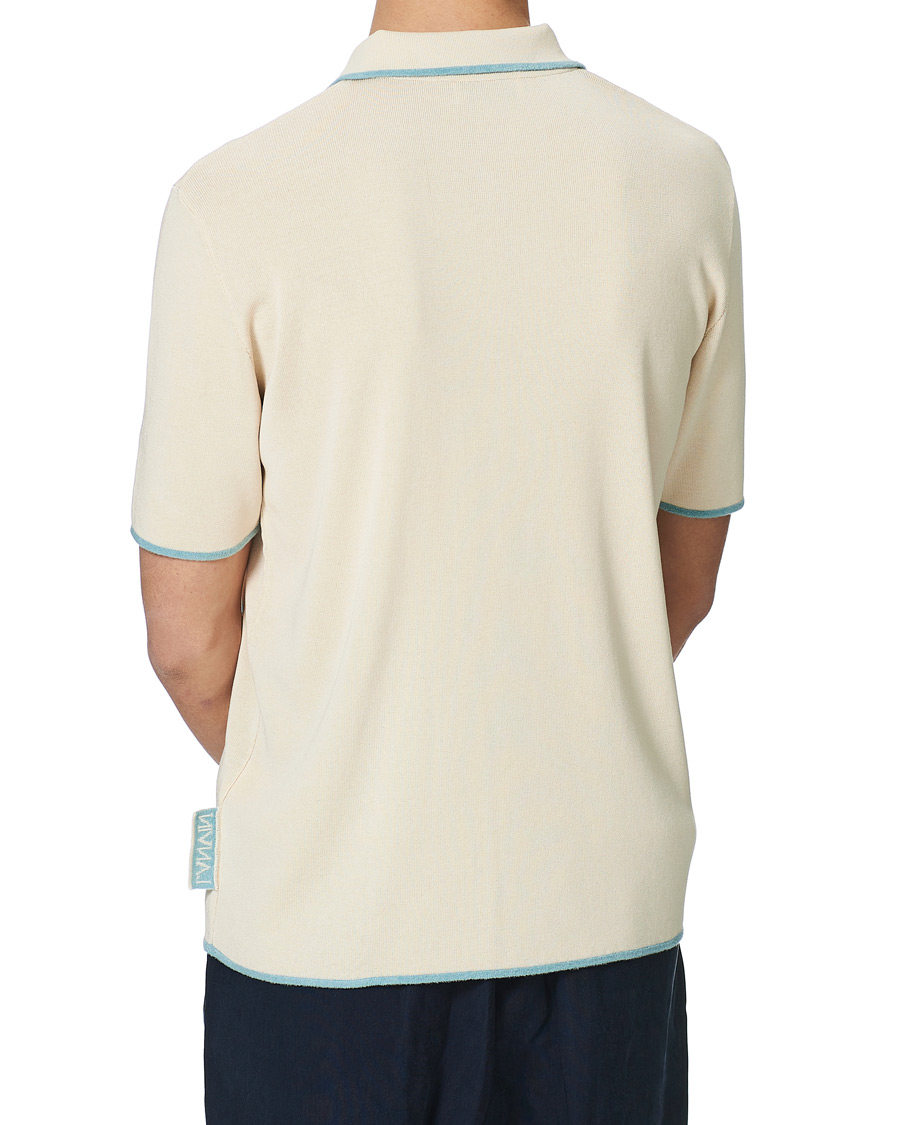 Hombres | Polos | Lanvin | Knitted Short Sleeve Polo Ecru