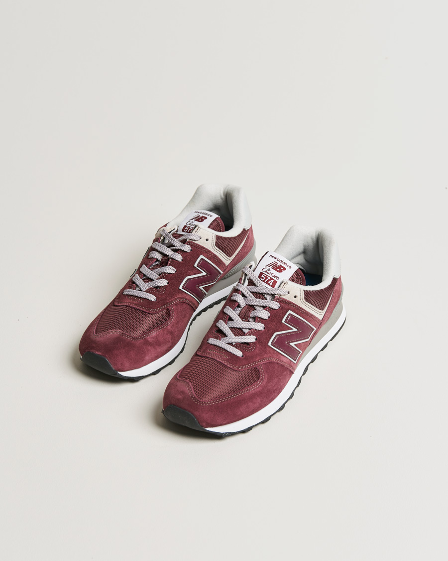 Hombres | Zapatos de ante | New Balance | 574 Sneakers Burgundy