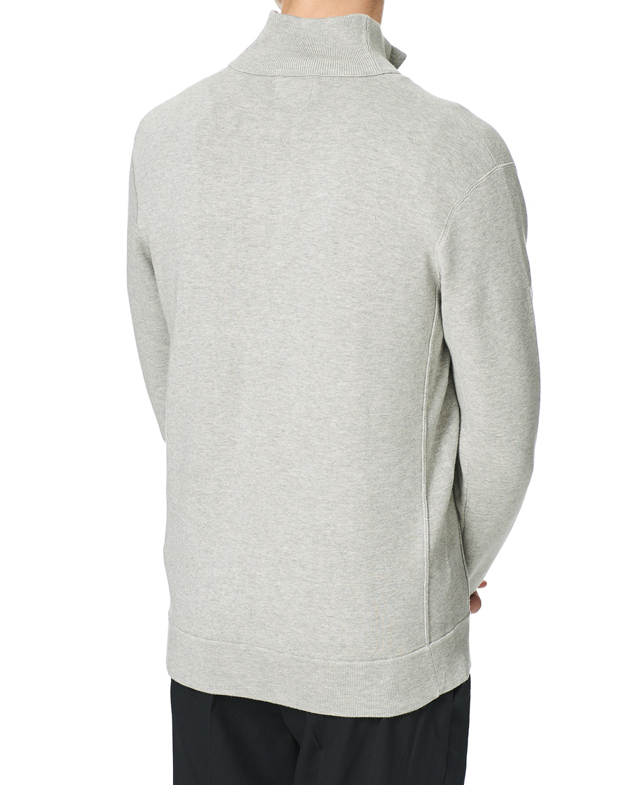 Hombres | Jerséis y prendas de punto | NN07 | Luis Knitted Full-Zip Sweater Light Grey Melange