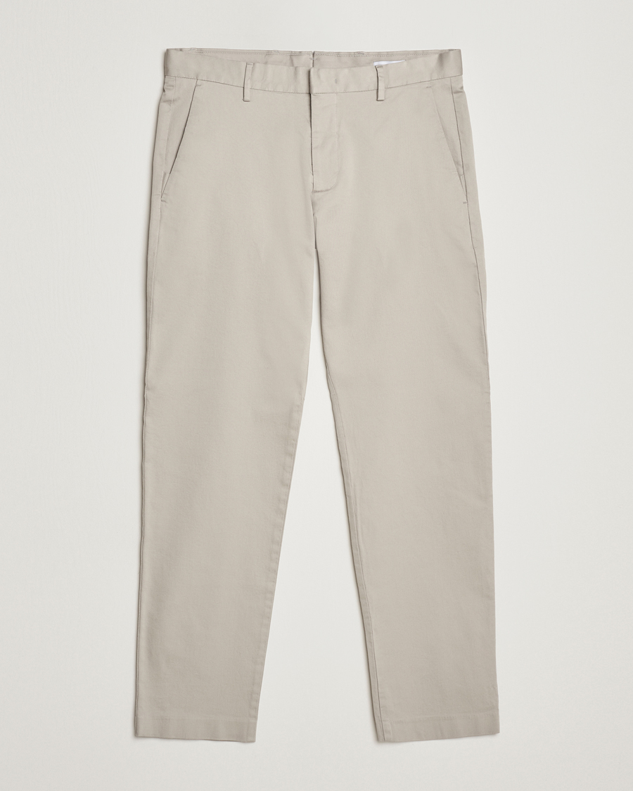 Hombres | Pantalones | NN07 | Theo Regular Fit Stretch Chinos Light Grey