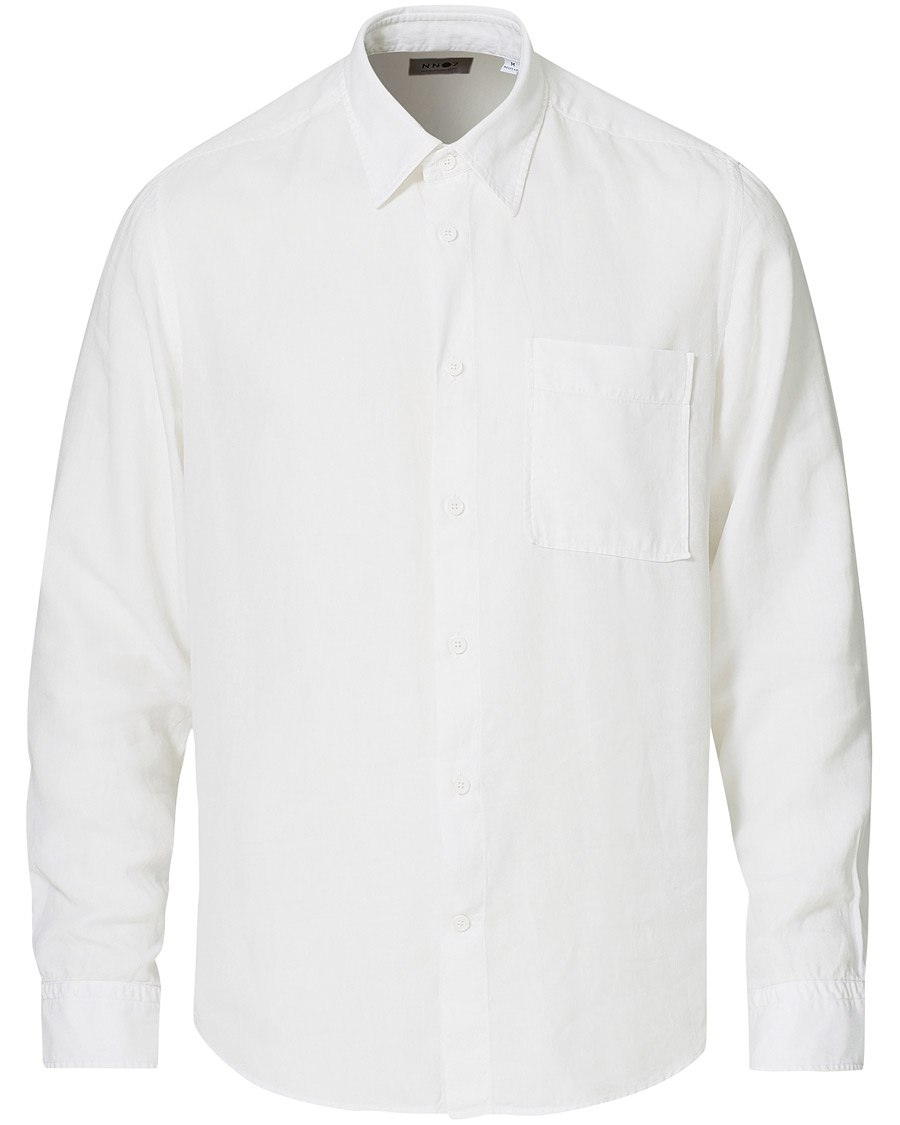 Hombres | Camisas | NN07 | Arne Tencel/Linen Shirt White