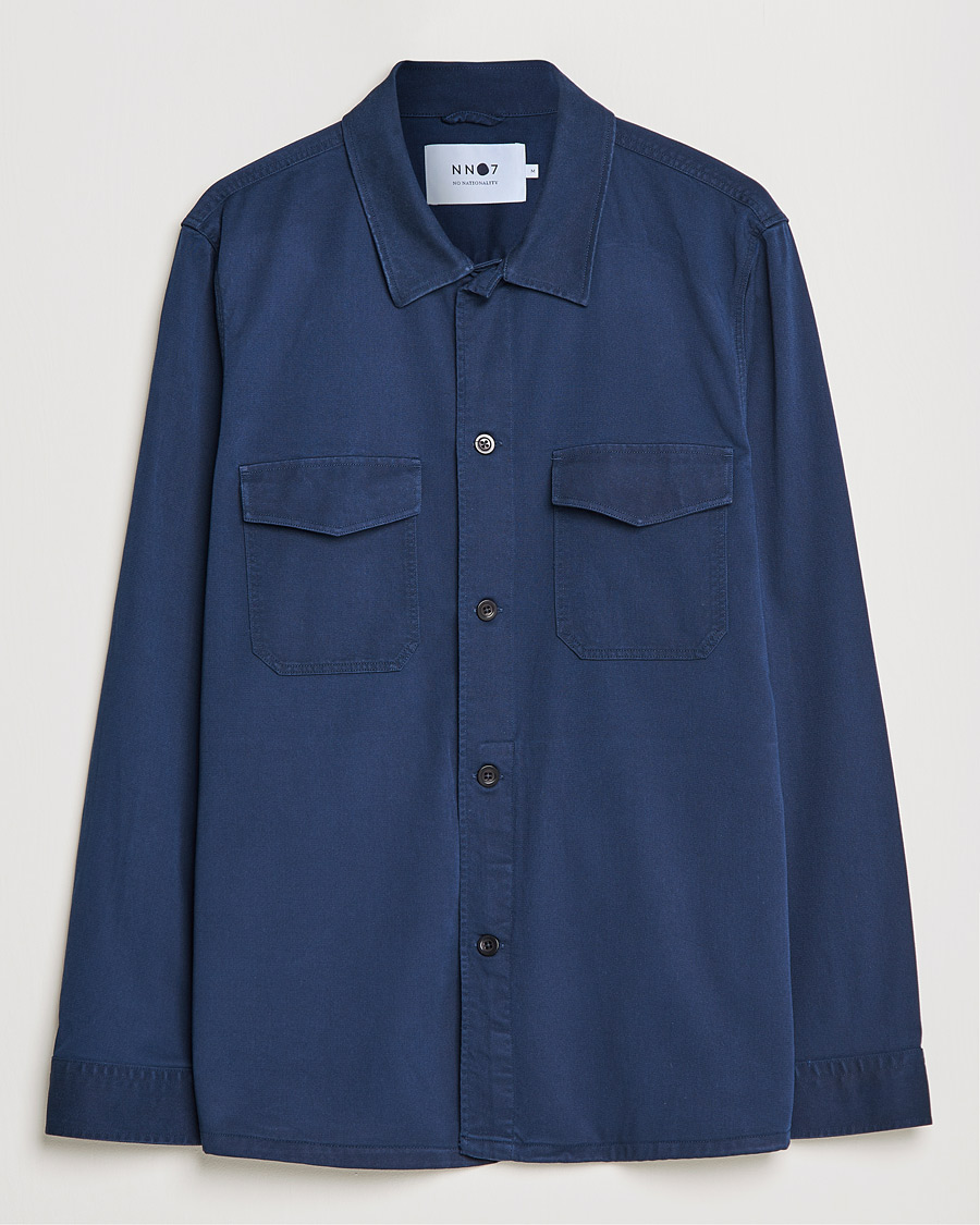 Hombres | Camisas | NN07 | Bernard Tencel Overshirt Navy