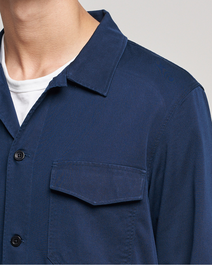 Hombres | Camisas | NN07 | Bernard Tencel Overshirt Navy