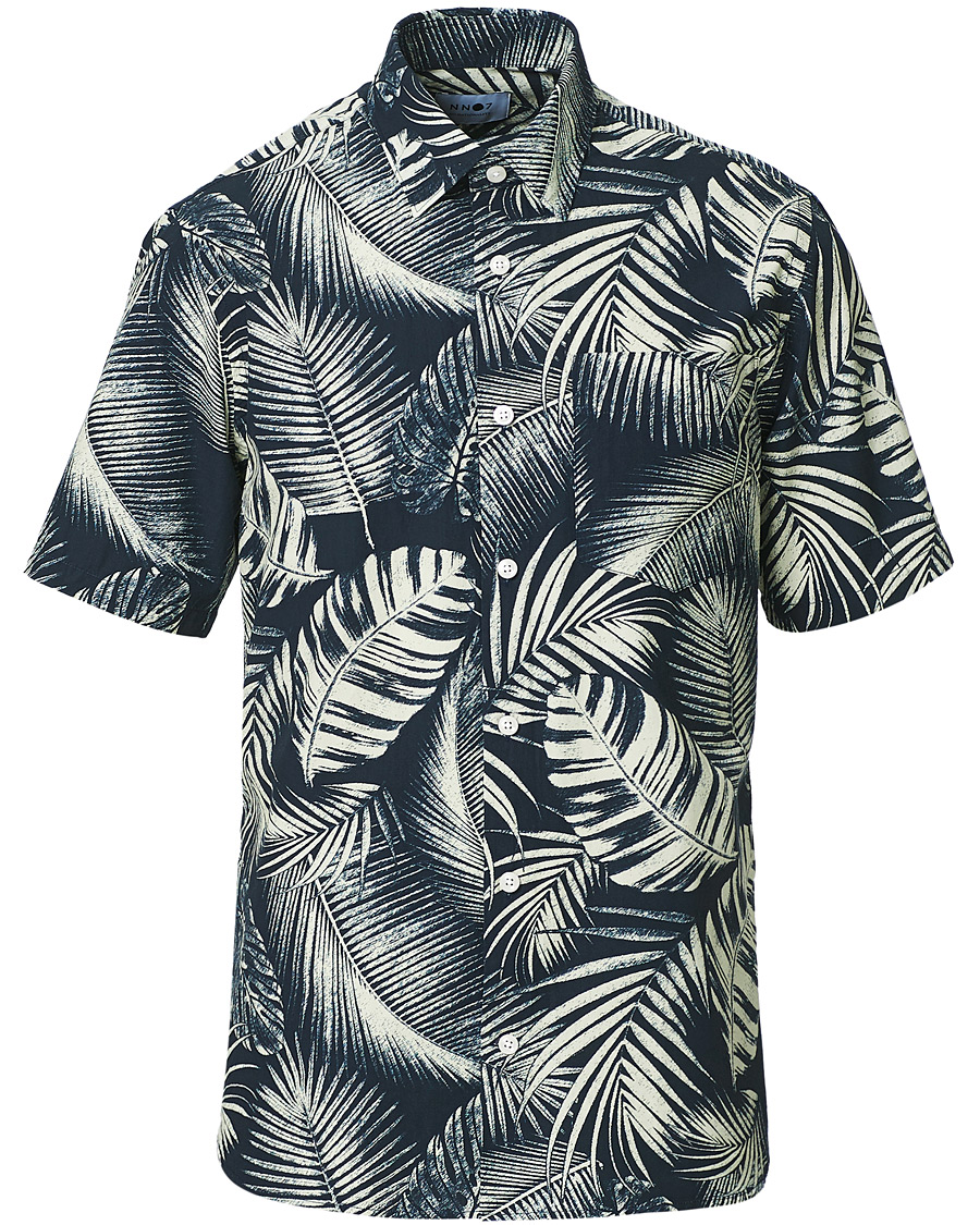 Hombres | Camisas | NN07 | Errico Printed Short Sleeve Shirt Blue