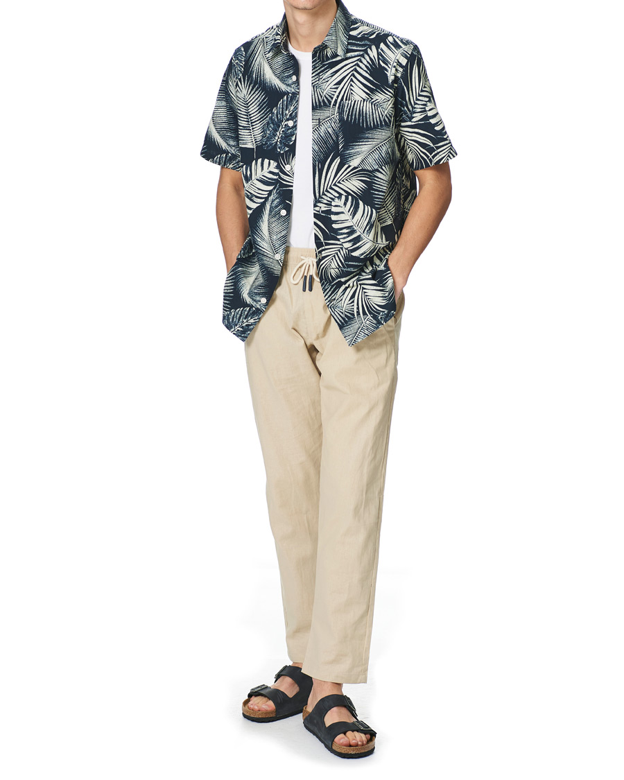 Hombres | Camisas | NN07 | Errico Printed Short Sleeve Shirt Blue