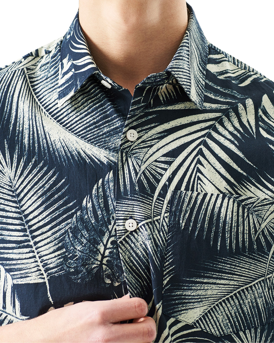 Hombres | Camisas | NN07 | Errico Printed Short Sleeve Shirt Blue