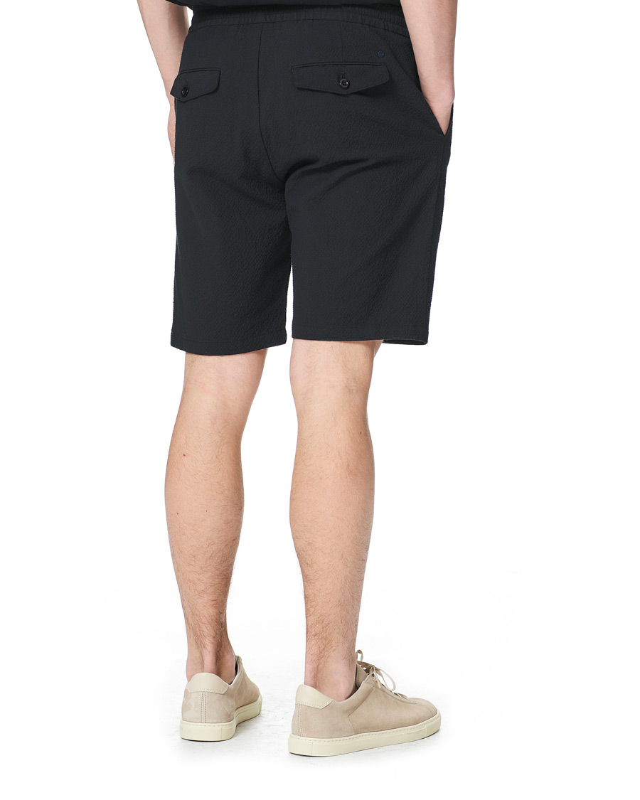 Hombres | Pantalones cortos | NN07 | Foss Seersucker Drawstring Shorts Black