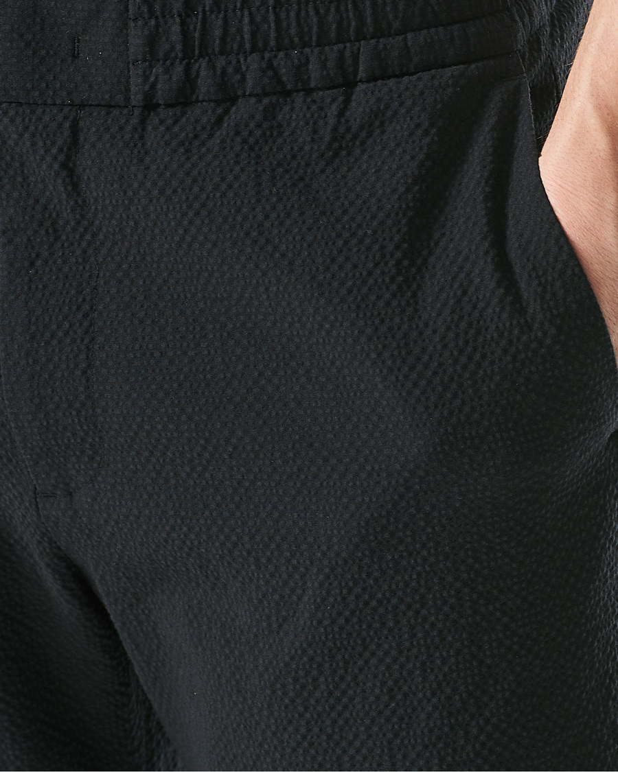 Hombres | Pantalones cortos | NN07 | Foss Seersucker Drawstring Shorts Black