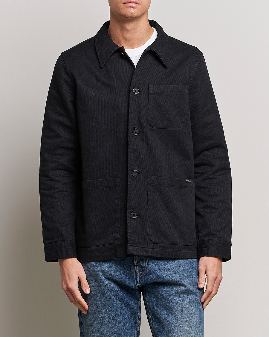 Hombres | Overshirts | Nudie Jeans | Barney Worker Overshirt Black