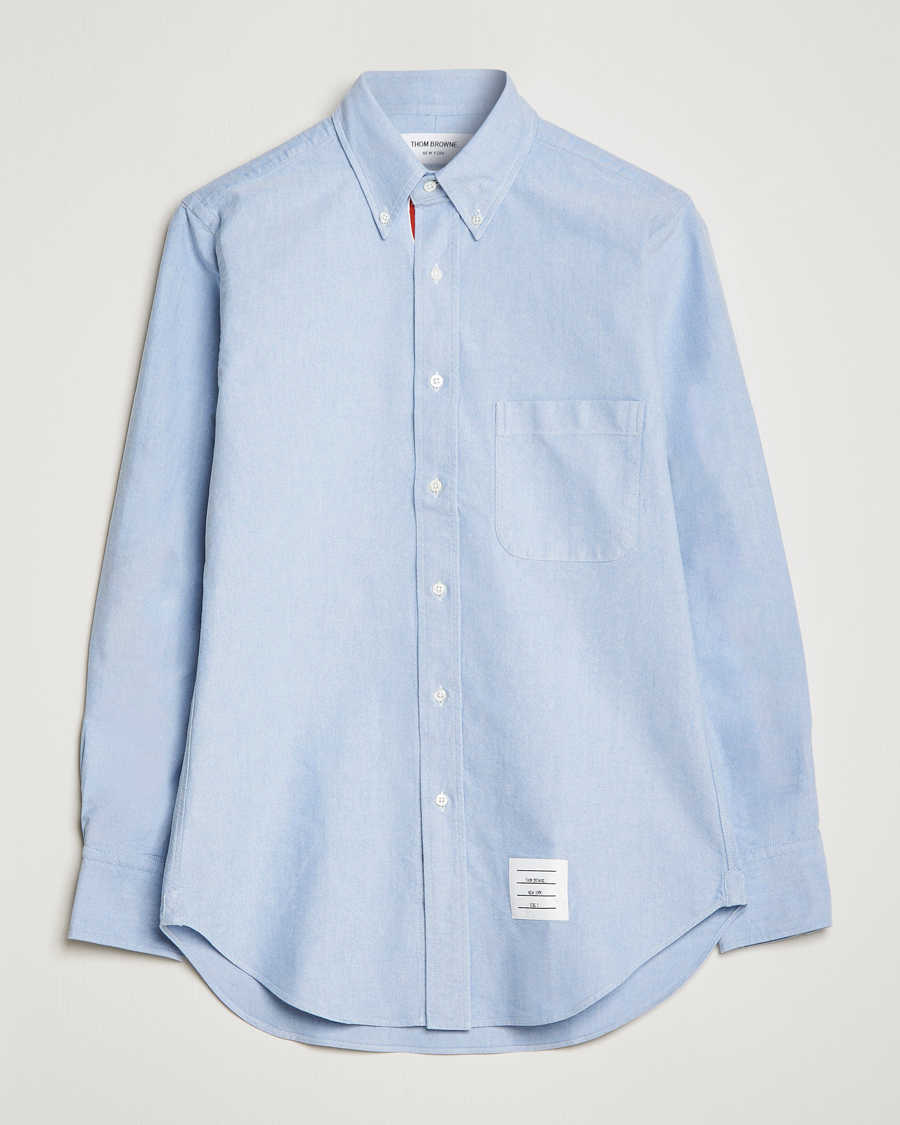Hombres | Camisas | Thom Browne | Grosgrain Placket Oxford Shirt Light Blue