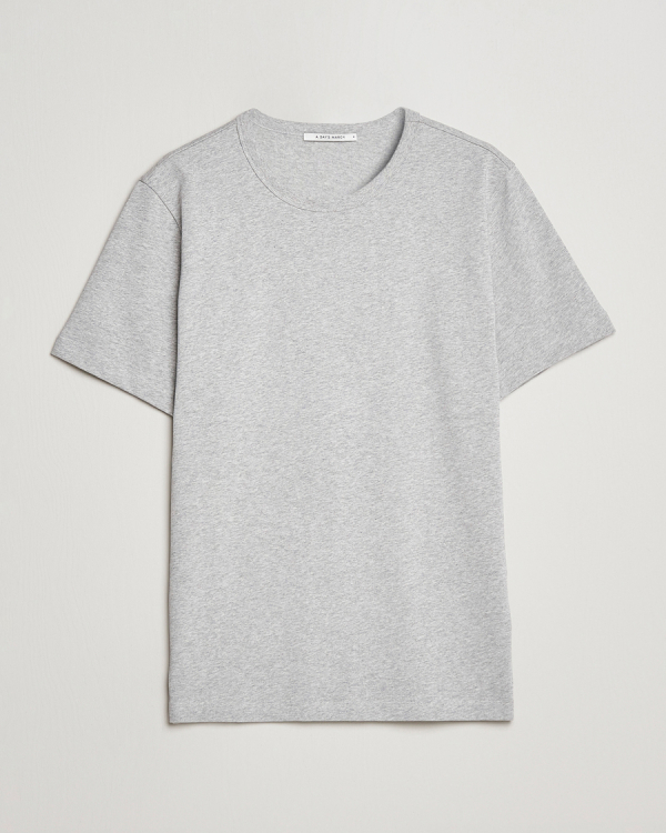Hombres | Camisetas | A Day's March | Heavyweight T-Shirt Grey Melange