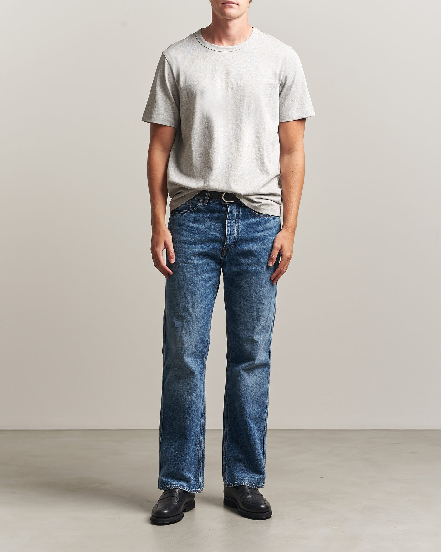 Hombres | Camisetas | A Day's March | Heavyweight T-Shirt Grey Melange