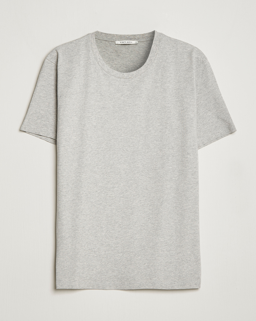 Hombres | Camisetas | A Day's March | Classic Fit Tee Grey Melange