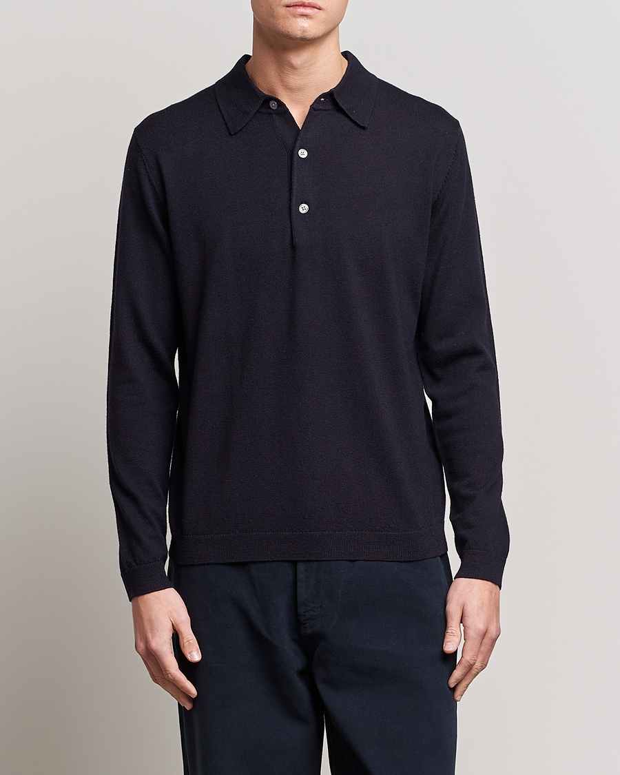 Hombres | Business & Beyond | A Day's March | Ambroz Merino Polo Navy